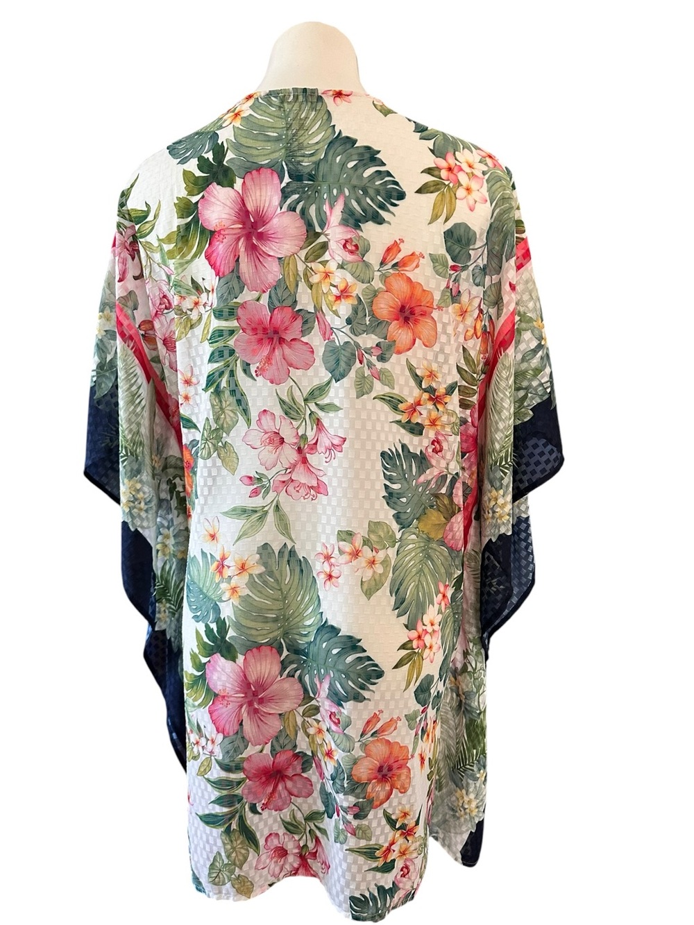 Tommy Bahama Tropical Flora Clip Jacquard Beach Tunic Cover Up Size S/M - Picture 3 of 12